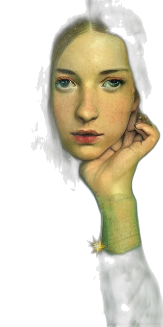 face, mask, hat, robot, photorealistic, oil painting, fantasy art, 3d render transparent PNG cut-out