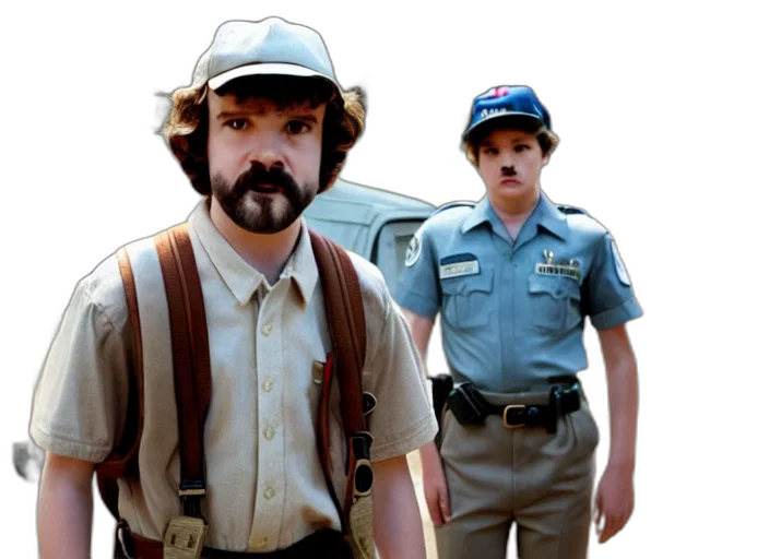 concept art, forest, fire, film, still, jim, hopper, mike transparent PNG cut-out