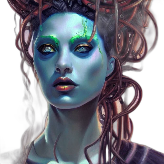 face, mask, creature, crown, fantasy art, cyberpunk, concept art, photorealistic transparent PNG cut-out