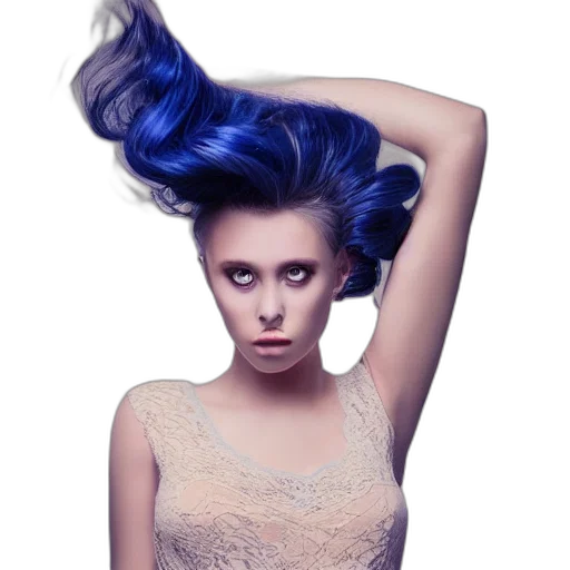 hair, dress, face, crown transparent PNG cut-out