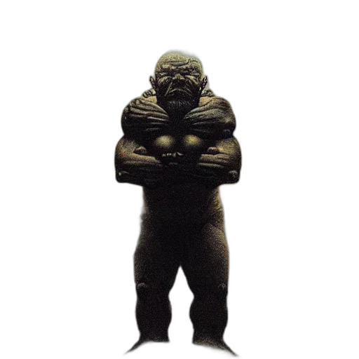 creature, concept art, 3d render, popo, epic, dwarf, concept, beksinski transparent PNG cut-out