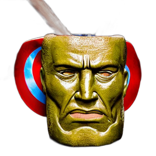 mask, face, food, staff, comic book art, 3d render, photorealistic, concept art transparent PNG cut-out