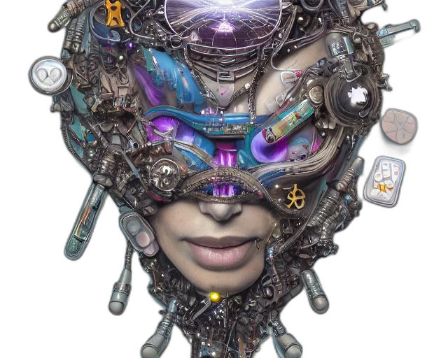 mask, robot, face, jewelry transparent PNG cut-out