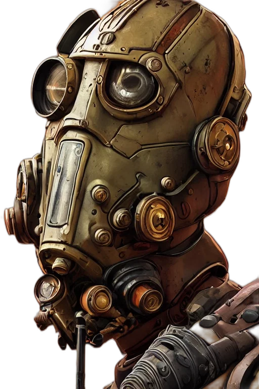 robot, mask, face, weapon transparent PNG cut-out