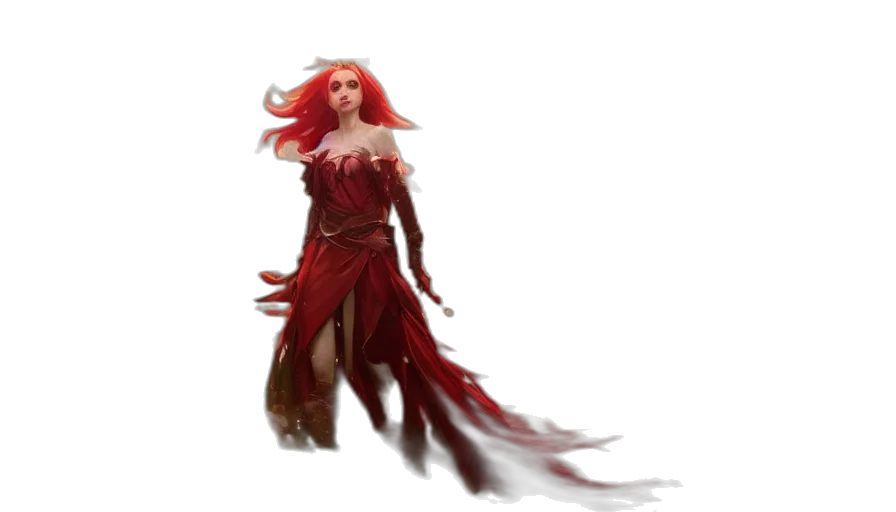 dress, fantasy art, concept art, pixel art, comic book art, fire, red, dark transparent PNG cut-out