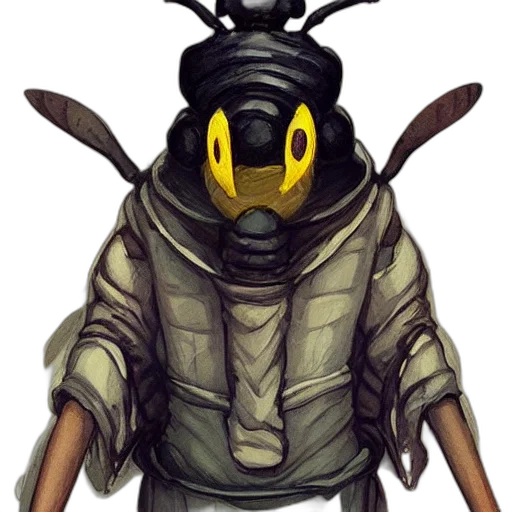 creature, mask, jacket, animal, concept art, pixel art, fantasy art, comic book art transparent PNG cut-out