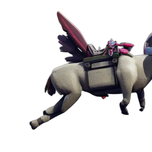 animal, weapon, robot, creature, 3d render, concept art, fantasy art, vaporwave transparent PNG cut-out