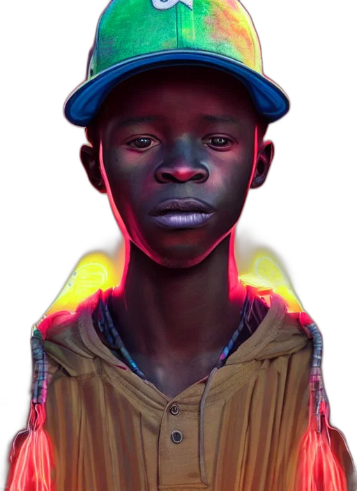 face, jacket, hat, mask, concept art, photorealistic, 3d render, fantasy art transparent PNG cut-out