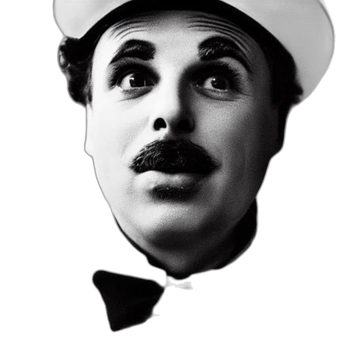 hat, face, cartoon, photorealistic, comic book art, concept art, charles, chaplin transparent PNG cut-out
