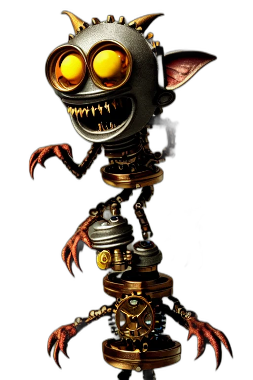 robot, staff, creature, mask, concept art, 3d render, fantasy art, comic book art transparent PNG cut-out