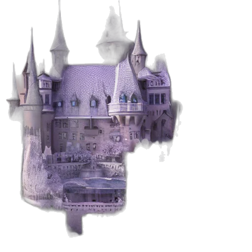 crown, mask, building, 3d render, concept art, fantasy art, photorealistic, fog transparent PNG cut-out