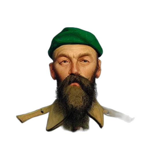 hat, face, mask, staff, photorealistic, oil painting, 3d render, pixel art transparent PNG cut-out