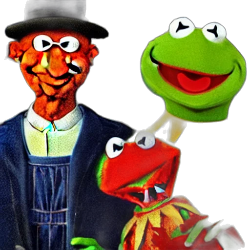 mask, hat, concept art, 3d render, photorealistic, cartoon, kermit, elmo transparent PNG cut-out