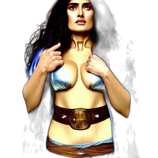 jewelry, concept art, comic book art, photorealistic, fantasy art, earth tones, portrait, young transparent PNG cut-out