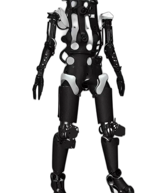 robot, concept art, cyberpunk, 3d render transparent PNG cut-out