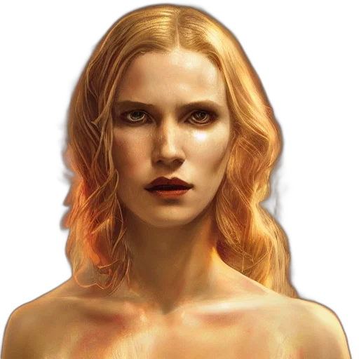 face, jewelry, crown, fantasy art, photorealistic, concept art, comic book art, golden transparent PNG cut-out