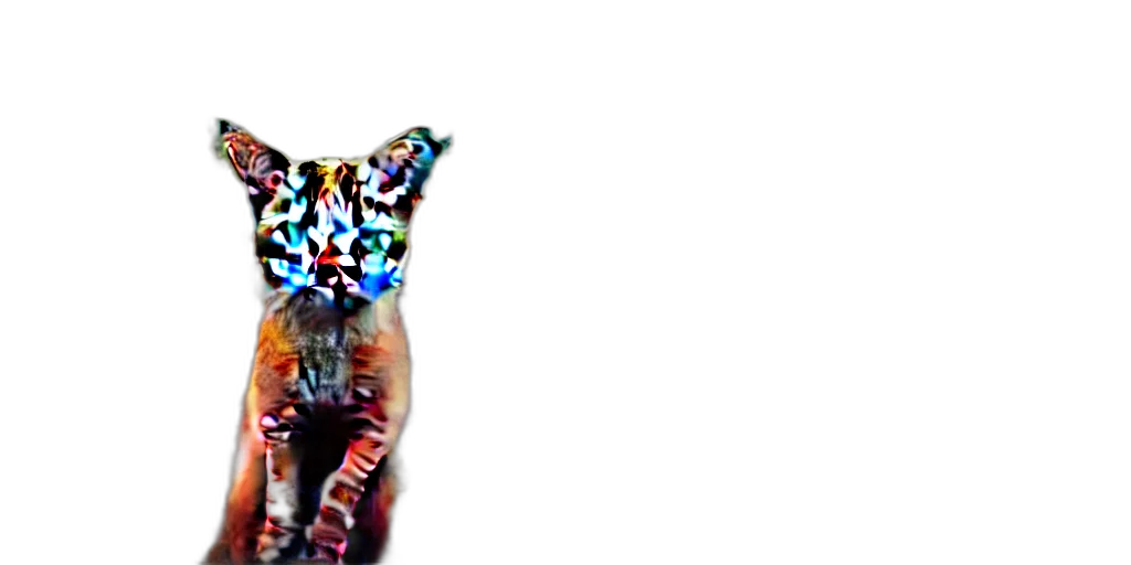 animal, creature, mask, robot, vaporwave, 3d render, pixel art, photorealistic transparent PNG cut-out