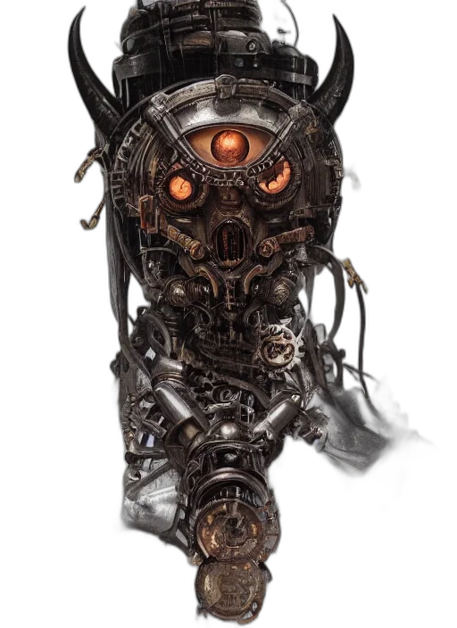 robot, mask, face, weapon transparent PNG cut-out