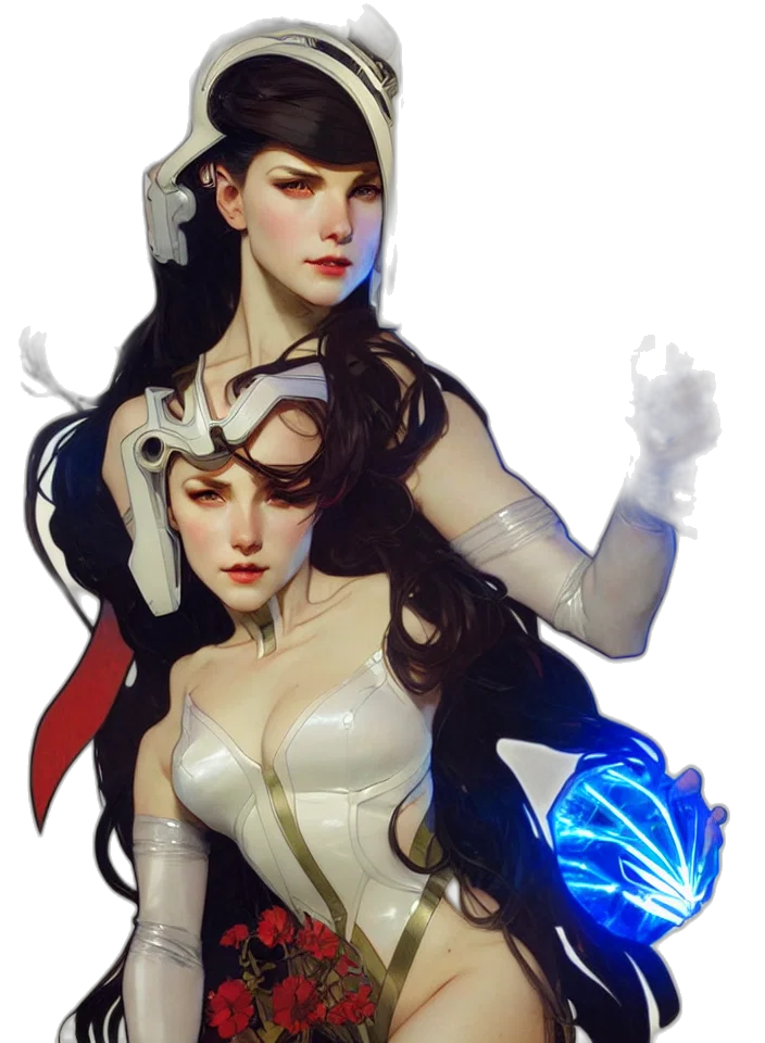 dress, concept art, fantasy art, comic book art, pixel art, neon lights, blue, monochrome transparent PNG cut-out