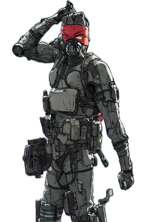 robot, weapon, jacket, staff, concept art, 3d render, cyberpunk, comic book art transparent PNG cut-out