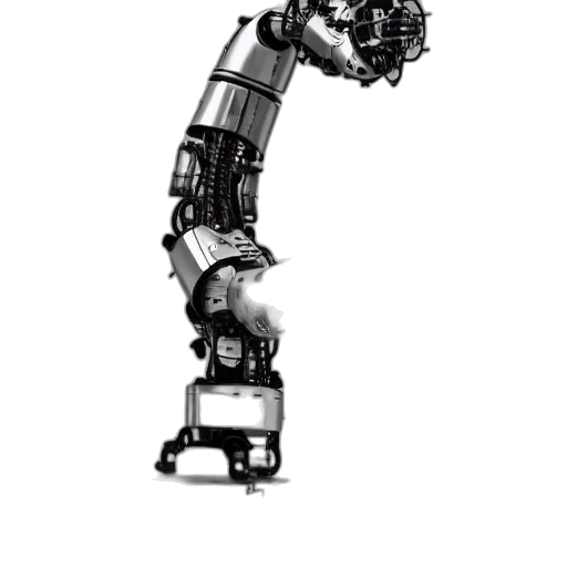 robot, staff, weapon, animal, concept art, cyberpunk, 3d render, robotic transparent PNG cut-out