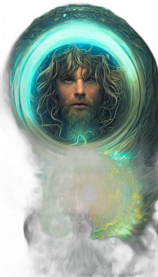 face, hair, sword, fantasy art transparent PNG cut-out