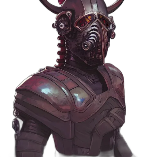 mask, robot, staff, creature transparent PNG cut-out