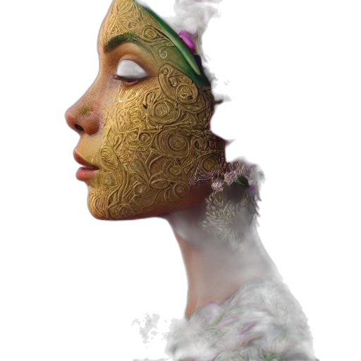 mask, crown, face, jewelry, 3d render, photorealistic, fantasy art, concept art transparent PNG cut-out