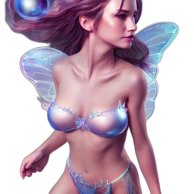 fantasy art, concept art, photorealistic, watercolor, underwater, pastel, blue, colorful transparent PNG cut-out