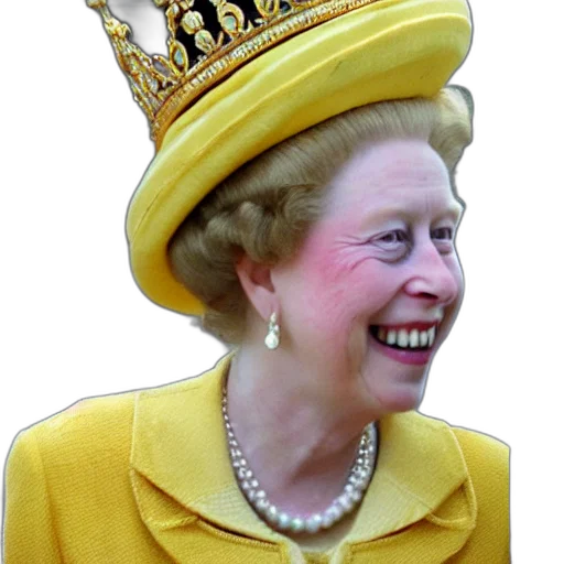 crown, hat, jewelry, face, photorealistic, banana, queen, england transparent PNG cut-out
