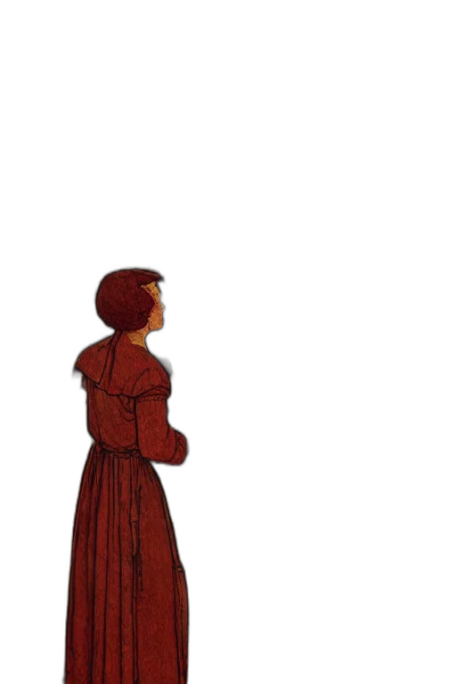 dress, staff, umbrella, face transparent PNG cut-out