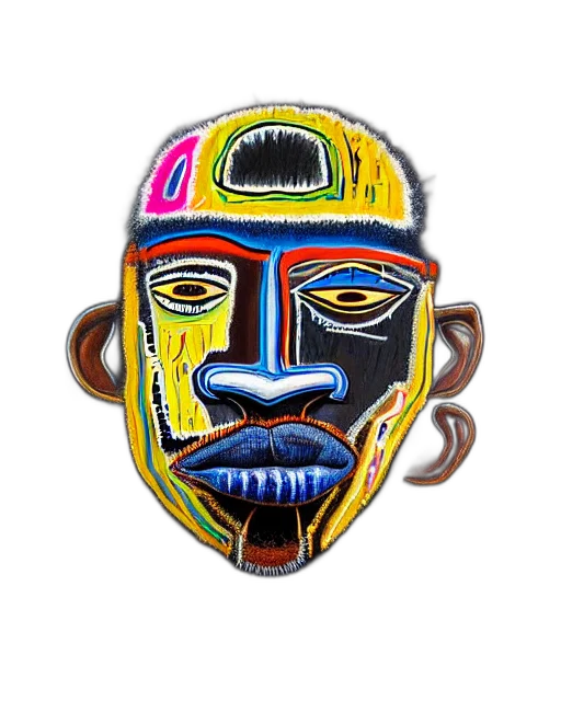 mask, face, jewelry, cartoon, 3d render, photorealistic, concept art, extremely transparent PNG cut-out