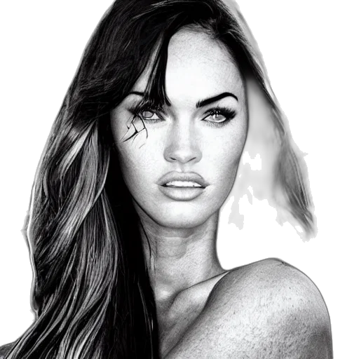 face, photorealistic, pencil sketch, cartoon, fantasy art, double, exposure, effect transparent PNG cut-out