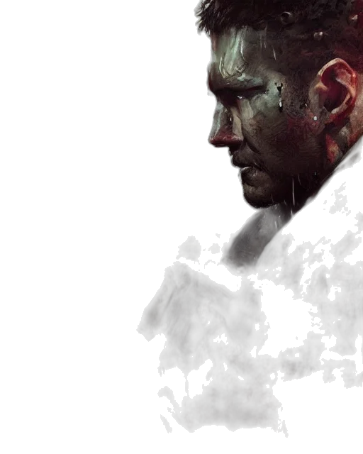 face, concept art, photorealistic, comic book art, fantasy art, outer space, fog, red transparent PNG cut-out