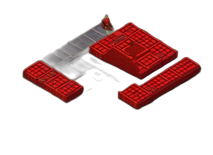 furniture, jewelry, 3d render, pixel art, red, diablo, alert, hybrid transparent PNG cut-out