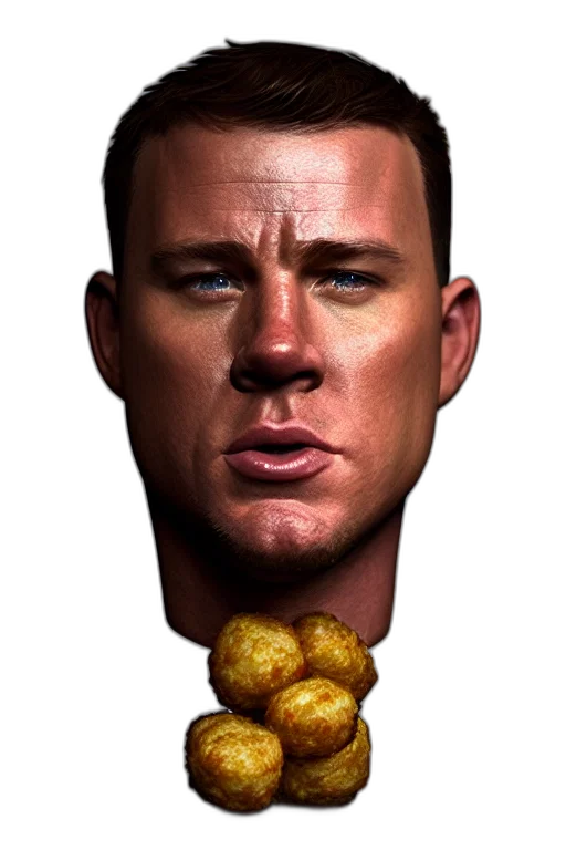 face, food, creature, photorealistic transparent PNG cut-out