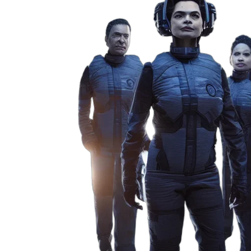 jacket, concept art, outer space, expanse, spaceship, show, still transparent PNG cut-out
