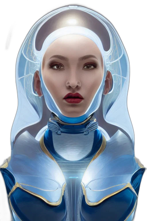 robot, face, concept art, fantasy art transparent PNG cut-out