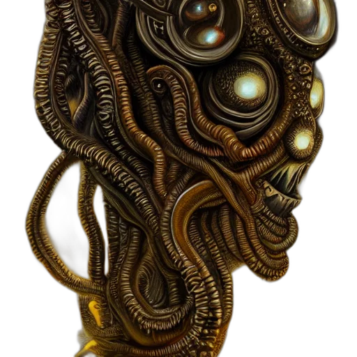 mask, robot, face, creature, concept art, 3d render, fantasy art, photorealistic transparent PNG cut-out
