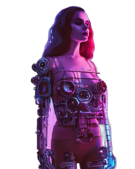 robot, dress, weapon, jacket transparent PNG cut-out