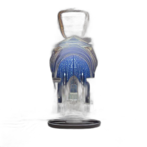 bottle, dress, robot, crown, 3d render, concept art, photorealistic, fantasy art transparent PNG cut-out
