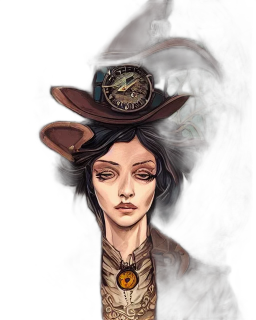 hat, staff, mask, face, fantasy art, concept art, comic book art, photorealistic transparent PNG cut-out