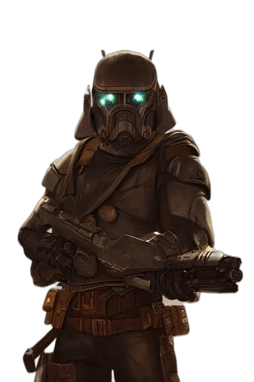 mask, robot, staff, weapon transparent PNG cut-out