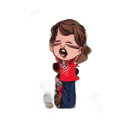 cartoon, concept art, pixel art, unfortunate transparent PNG cut-out