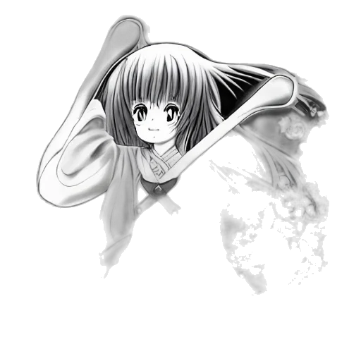 hair, staff, sword, weapon transparent PNG cut-out
