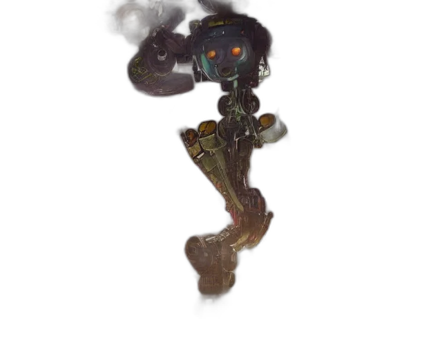 staff, weapon, robot, creature transparent PNG cut-out