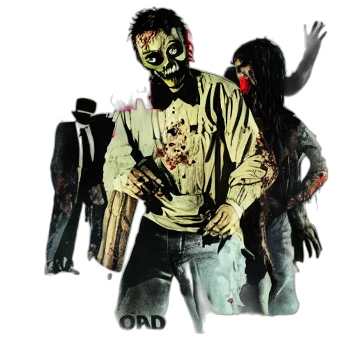 mask, concept art, comic book art, 3d render, old, film, poster, zombie transparent PNG cut-out