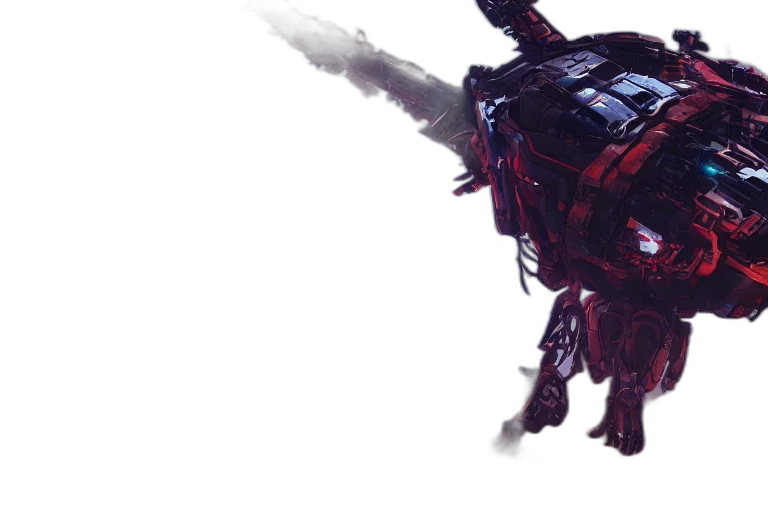 robot, dragon, weapon, creature transparent PNG cut-out