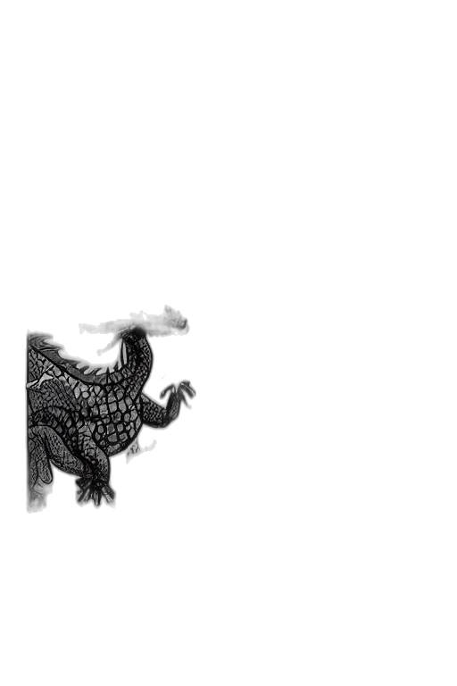 dragon, animal, creature, hair transparent PNG cut-out