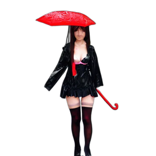 umbrella, hat, dress, jacket transparent PNG cut-out